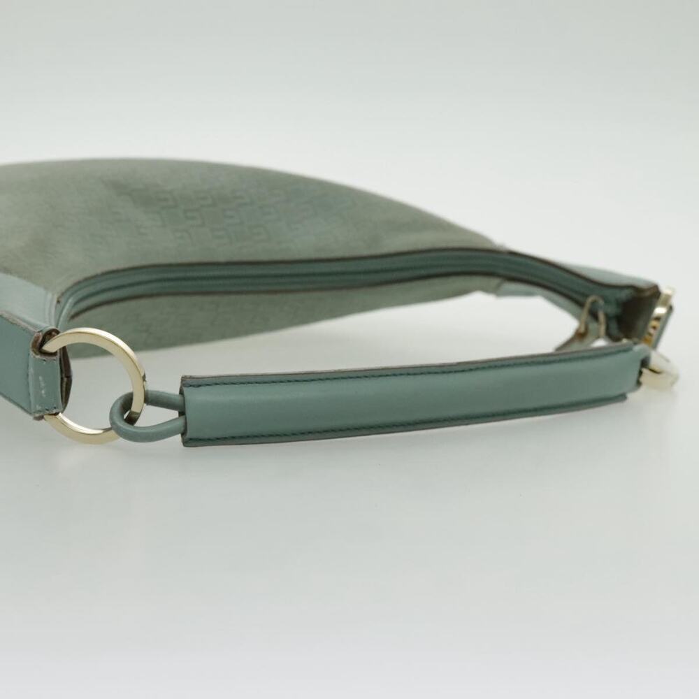 GUCCI Shoulder Bag Suede Blue Gold 001 001 - Picture 7 of 16